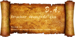 Drucker Anasztázia névjegykártya